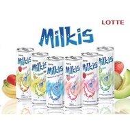 Korea LOTTE Milkis HALAL Carbonated Drink Soda 250ml X 6 - Melon/ Peach/ Apple/ Original/ Banana/ Gr