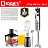 5 IN 1 DESSINI ITALY Hand Blender Chopper Mixer Grinder Juicer Food Processor Stainless Steel Knife 