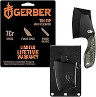 Gerber Gear 30-001694 TRI-Tip, Mini Cleaver Fixed Blade Knife with Sheath, Green