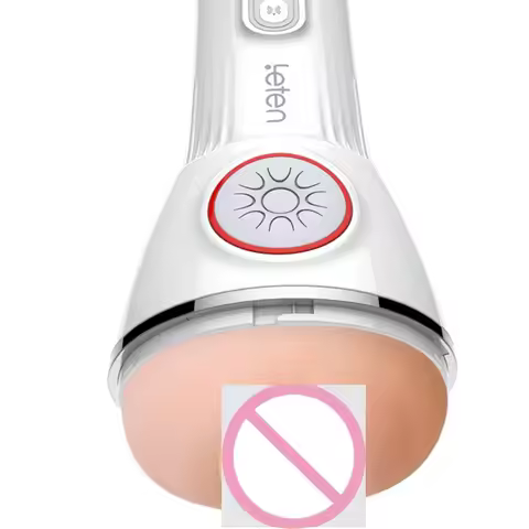 Leten Male Masturbator Sucking Cup Pocket Pussy Realistic Vagina 10 Modes Automatic Double Airbag Su