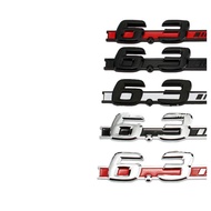 1X ABS Chrome Matte Glossy Black Red 6.3 Fender Emblem Badge Car sticker for Mercedes Benz AMG W207 