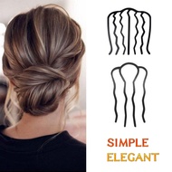 Lazy Man Hairpin Croquette Hairpin Comb U-shaped Metal Clip One-line Clip Comb