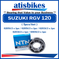 NTN SUZUKI RGV 120 ( 5pcs/Set-C3 ) 100% ORIGINAL Motorcycle Engine Bearings 6203C3 6205C3 6905C3