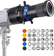 Bowens Mount Spotlight Gobo Projector Compatible with Aputure Amaran 60D/XS/100X/D 200D/X, Godox SL6