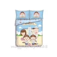 限時優惠*全新正品櫻桃小丸子花輪小玉野口840針床品套裝被袋床單床笠枕袋四件套 3尺/4尺/4尺半/5尺(單人至加大)