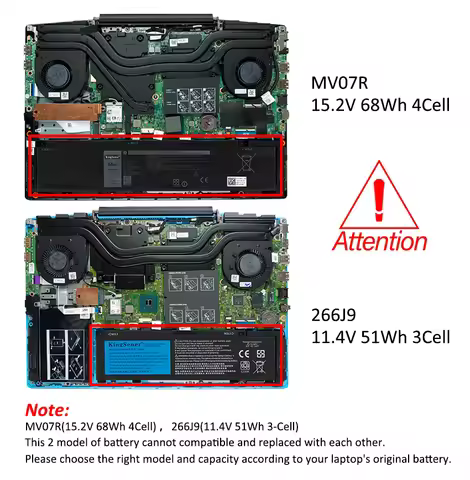 KingSener MV07R Laptop Battery For DELL G3 15 3590 3790 3500 3700 G5 5500 5505 SE 5000 Series Notebo
