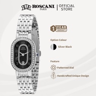 Roscani Vera E27 Rose Gold Bracelet Women Watch - Curved Crystal + Rounded Rectangle Case | Ladies Watch | Quartz Watch