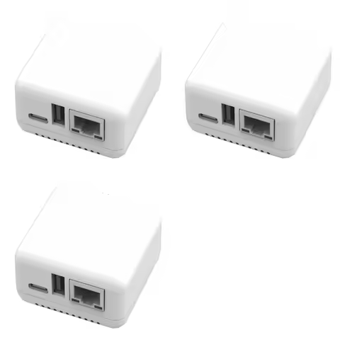 Exquisite-3PCS NP330 Network USB 2.0 Print Server USB2.0 Mini Printer Server 100Mbps RJ45 Connection