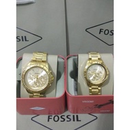 Fossil Couple Watch with Box and Paperbag