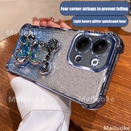 For OPPO Reno 13 5G Case OPPO Reno 13 Pro 5G Case OPPO Reno 13F Sparkling Sand Bear Anti Drop Frame 