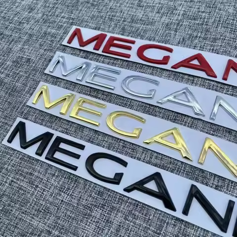 3D Car Metal Trunk Letters Words Logo Emblem Badge Decals Sticker For Renault Megane 1 2 3 4 5 RS GT