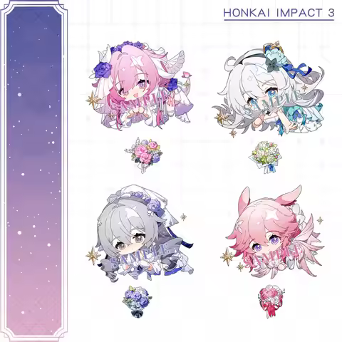 Honkai Impact 3 Yae Sakura Kiana Bronya Elysia New Cute Keychain Accessories Anime Cartoon Cosplay K