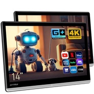 14 Inch 4K Video Android Portable Car TV Headrest Monitor Tablet for Back Seat with WiFi Bluetooth, 