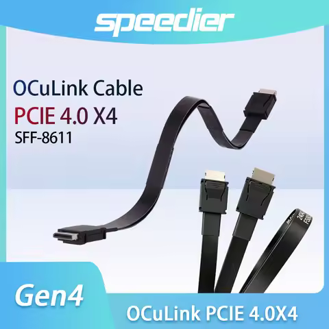 ADT-Link OCuLink SFF-8611 High Speed Cable PCIe 4.0 x4 Gen4 for External GPU Dock NVMe HBA RAID Card
