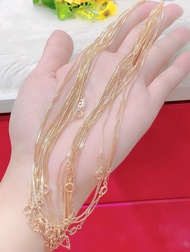 Dây chuyền Nữ Xuping Tơ Vàng Xinh Đẹp Đeo Như Thật Mẫu 2 - Xi Bằng Vàng 18K - Bảo Hành 01 Năm - Khôn