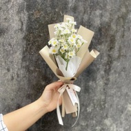 【預購】擬真洋甘菊花花束 客製 擬真花 白色情人節 畢業 情人節
