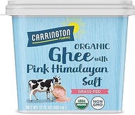 USDA Certified Organic Grass Fed Ghee with Himalayan Salt, 12oz, Carrington Farms