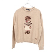 【二手】Polo Ralph Lauren 女士棉質針織衫，飾有 Polo Bear 圖案，全新未使用
