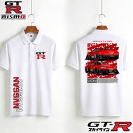 Racing Polo Shirts - Baju Racing Nismo GTR Nissan GTR R35 R32 R34 GTR Nismo Percetakan Polo Unisex C