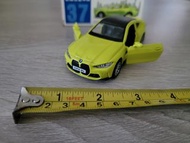 【BMW M4 回力車】全新黃色 1:42寶馬“M4”回力玩具模型跑車 1:42 bmw M4 pullback sport toys car