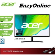 Acer ED272 A 27'' FHD LCD Monitor, 1920 x 1080, IPS, 75Hz, 4ms, VGA, HDMI ED272A