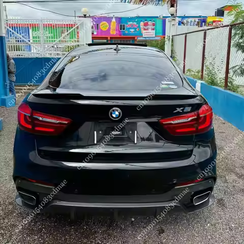 For BMW X6 F16 M50i M50d xDrive35i 50i 30d 40d X6M 2014-2019 Rear Spoiler Car Trunk Tail Wings ABS C