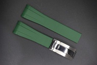 สายนาฬิกา 21mm Curved End rubber with Buckle for Rolex 0mega 21mm