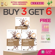 [BUY 3 GET 6] KITSUI Coffee x3 [FREE 2x Whitie Snow 1's + 1x Belloss Fiber 1's] Supplement | Halal