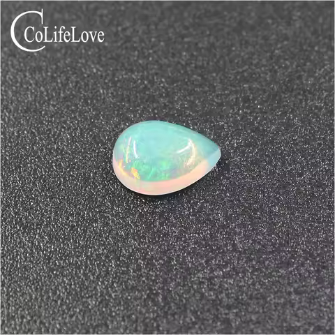 5mm*7mm pear cut natural opal gemstone 100% real white opal for jewelry shop wholesale price opal ge