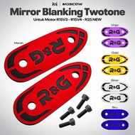 MOTORCYCLE MIRROR COVER MODEL R&G MIRROR BLANKING SET 2PCS FREE STICKER BOLT SUITABLE R15 V3 V4 R25 