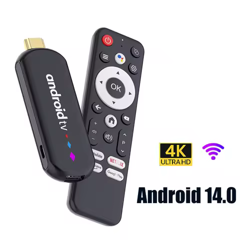 Android TV Stick S905L3 Wifi Android 14.0 Quad Core 4K Home Media Player Voice Assistant Remote Smar