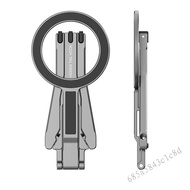 วงเล็บแม่เหล็กโลหะเหมาะสำหรับ Huawei Xiaomi Apple Magsafe Desktop Tripod Lazy Bracket พับ