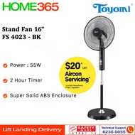 Toyomi Stand Fan 16" FS 4023 - Black