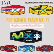FOR ASMAX F1 motorcycle helmet Bluetooth earphone sticker shell protection sticker waterproof decora