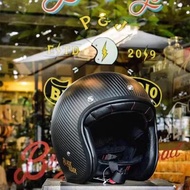 หมวกกันน็อคคาร์บอนไฟเบอร์เบาๆ Blade Rider Vespa Django ทรงสี่เหลี่ยม หมวกกันน็อคครึ่งใบสำหรับมอเตอร์