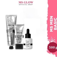 ms glow men / ms glow for men ( ms glow men paket basic ) free pouch