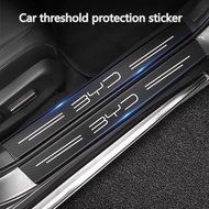 Rbon Fiber Door Sill Protection Sticker 4pcs Car Accessories For BYD Tang F3 E6 Atto 3 Yuan Plus Son