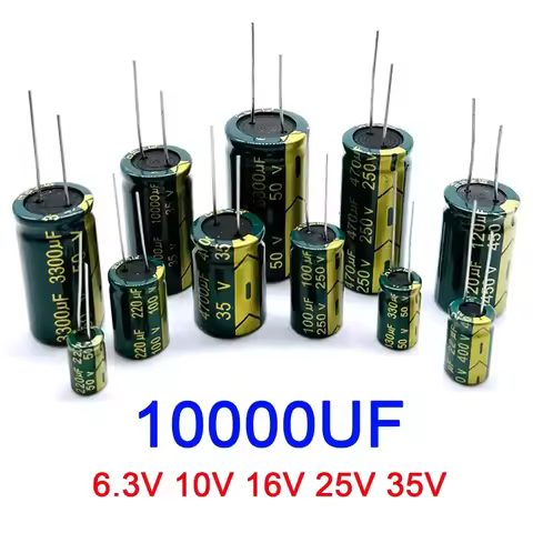 6.3V 10V 16V 25V 35V 10000UF 10000UF25V 10000UF35V 20% High Frequency Low ESR Aluminum Electrolytic 