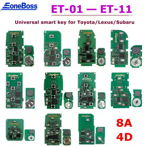 EONEBOSS 8A / 4D Smart Remote Key PCB ET-01 ET-02 ET-03 ET-04 ET-05 ET-06 ET-07 ET-08 ET-09 ET-10 ET