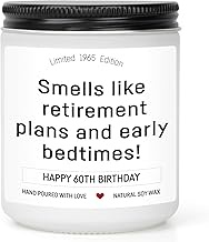 60th Birthday Candle Gifts – 1965 Scented Candle for Women & Men, 60 Year Old Birthday Decorations f