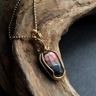 舒俱萊滾石 繞銅線吊墜