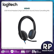 Logitech H540 USB Corded Computer Stereo Wired HD Headset Noise Cancelling Mic Headphone (981-000510