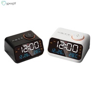 FM Radio LED Alarm Clock for Bedside Wake Up. Digital Table Calendar with Temperature Thermometer Humidity Hygrometer