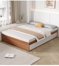 榻榻米 雙人床高箱床 小戶型訂製 無床頭 書桌書櫃 儲物床 床架 可定制 送貨上門 實木床 床櫃一體 單人床 雙人床 組合床架 床褥 儲物床 趟門衣櫃床 bed