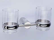 Kệ ly đôi trụ inox 304 đặc tặng kèm 2 ly ocean cao cấp