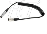 Hirose 4 Pin 0B 2 Pin Coiled Cable for Sony F5 F55 Phantom High-Speed VEO Flex4K Camera to Zacuto Gr
