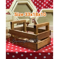 WOODEN CRATE 33x18x10 WOOD BOX WOODEN CRATE WOODEN BOX DECORATION RUSTIC STORAGE BOX WOODEN CRATE