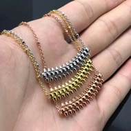 Cartier New Style [Daigou Level] Necklace New Style Bullet Necklace Rose Gold Platinum Gold European