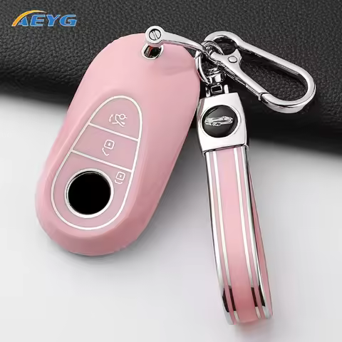 Car Key Case Cover Shell For Mercedes Benz C E S Class GLC W206 W223 W214 E300 C260 C300 S450 S500 S