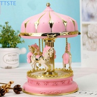 TTSTE Carousel Ornaments, Handmade Cute Carousel Music Box, Creative Girly Heart Colorful Carousel C